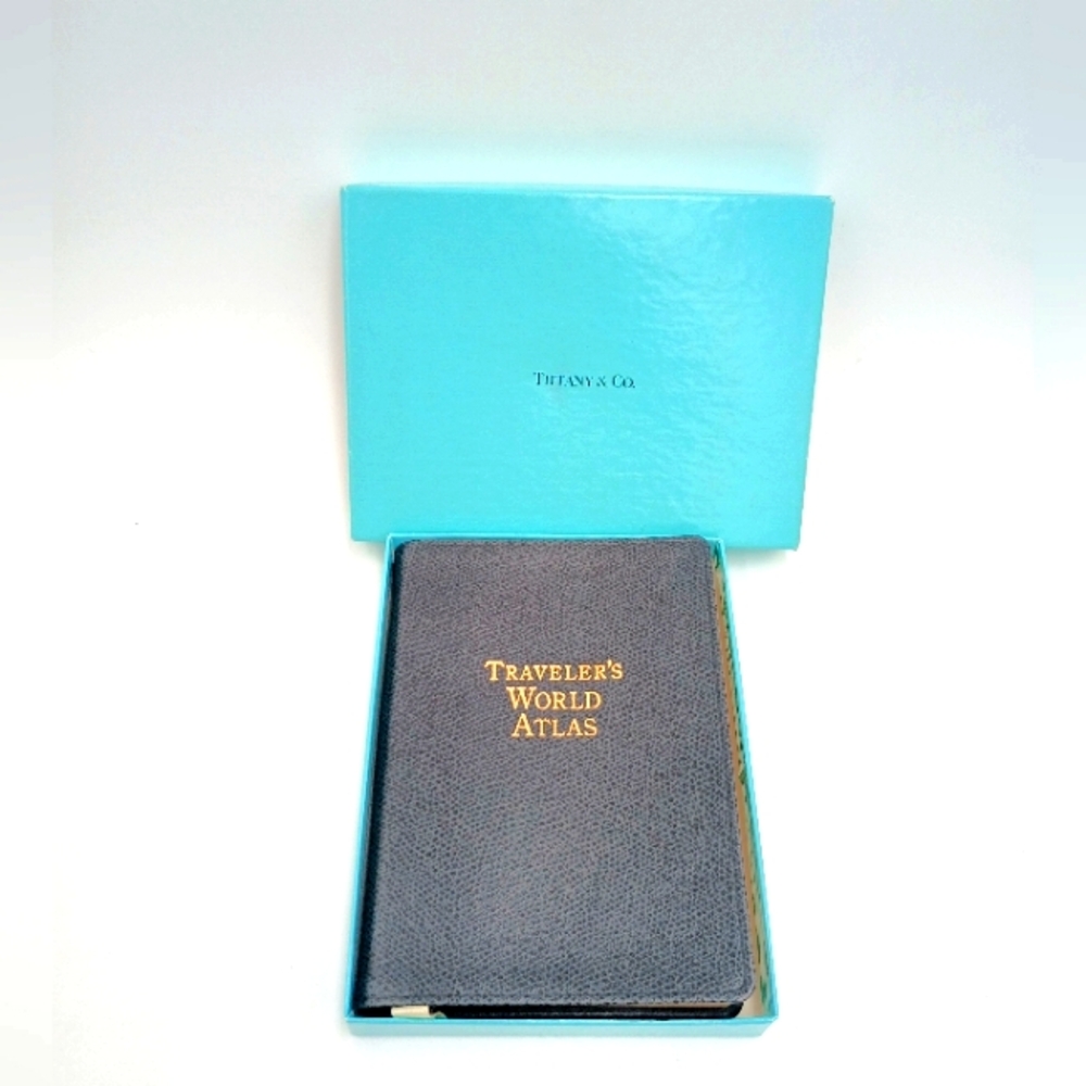 Tiffany & Co Traveler's World Atlas 2nd Edition 1995-1996 With Box Leather Bound